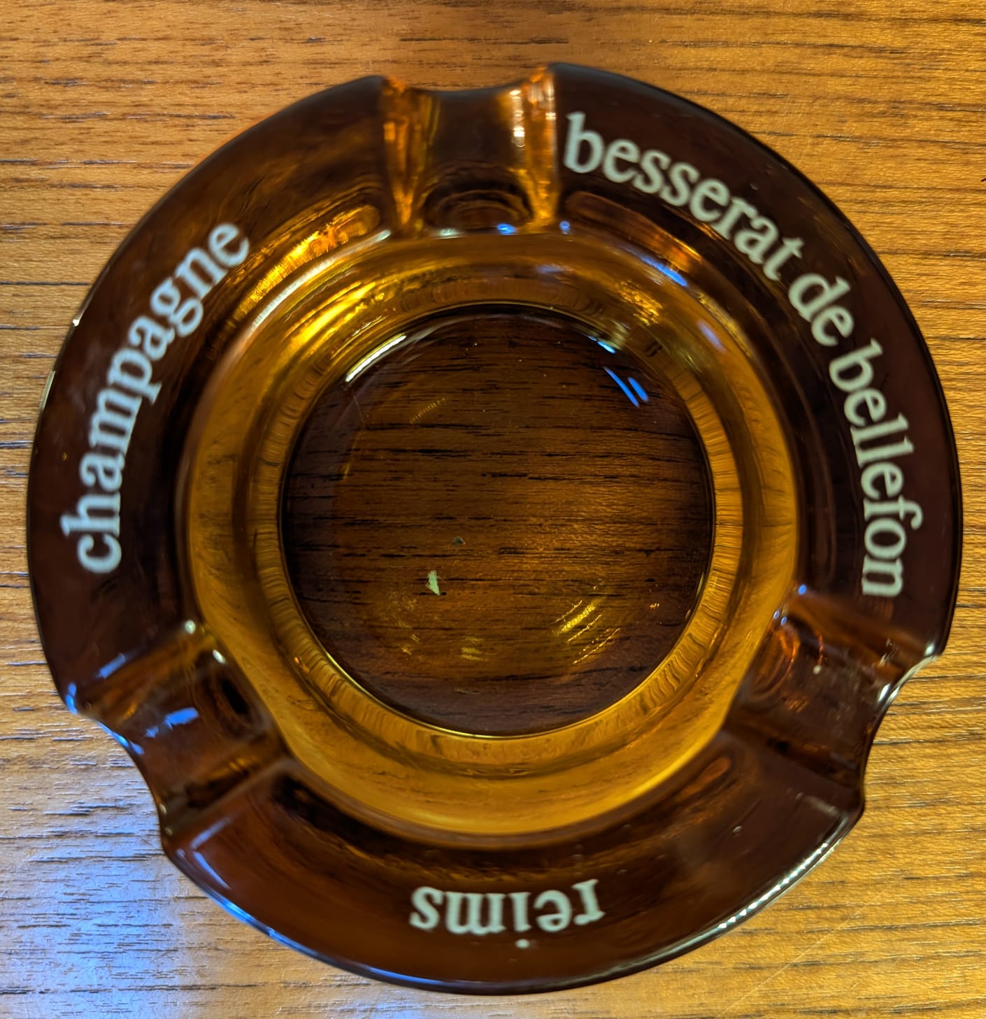 Vintage Besserat de Bellefon Amber Glass AshTray