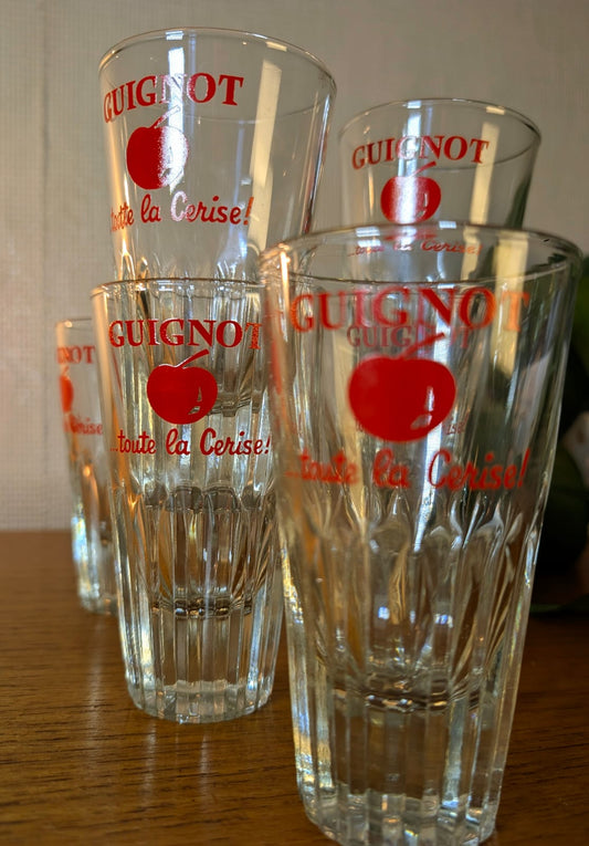 Vintage Guignolet "Toute la Cerise" French Barware x7