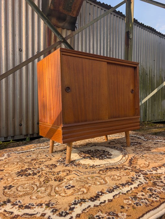 Mid Century Record Cabinet on Hand turned Legs