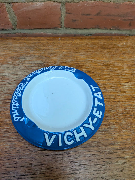 1960s Vichy-État Mineral Water Ceramic Ashtray
