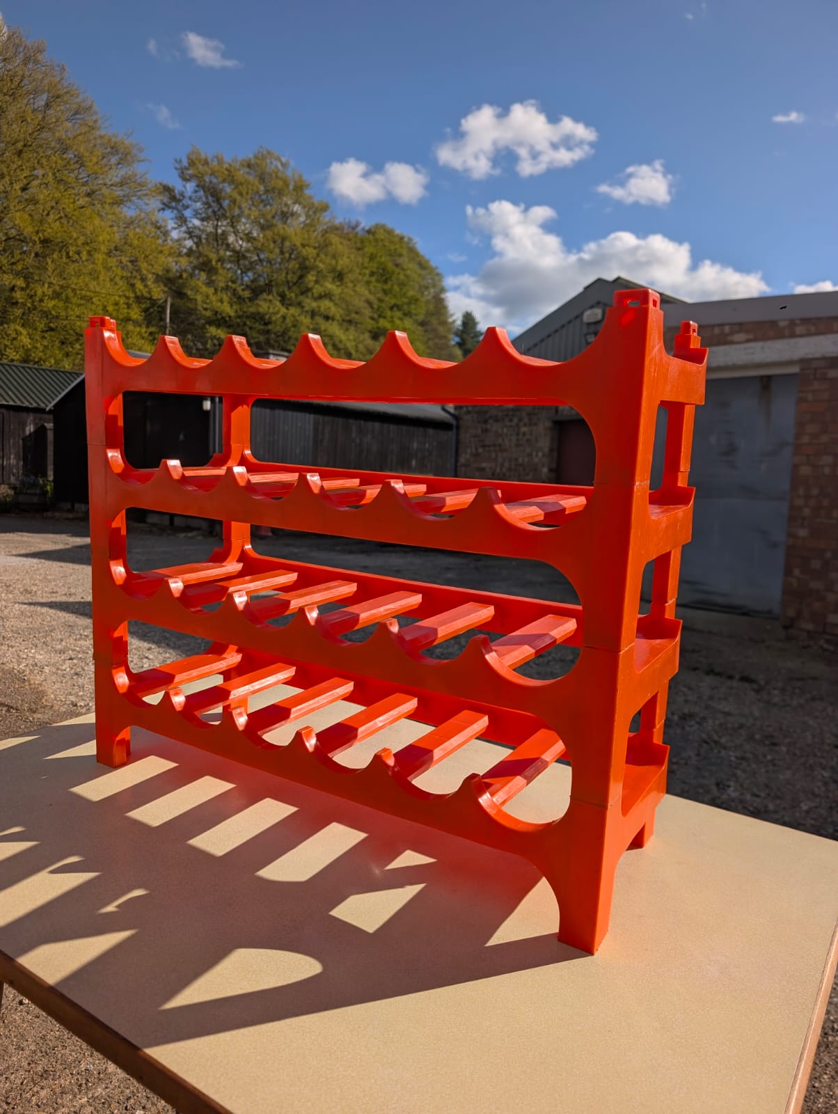 Orange Modular Wine Rack
