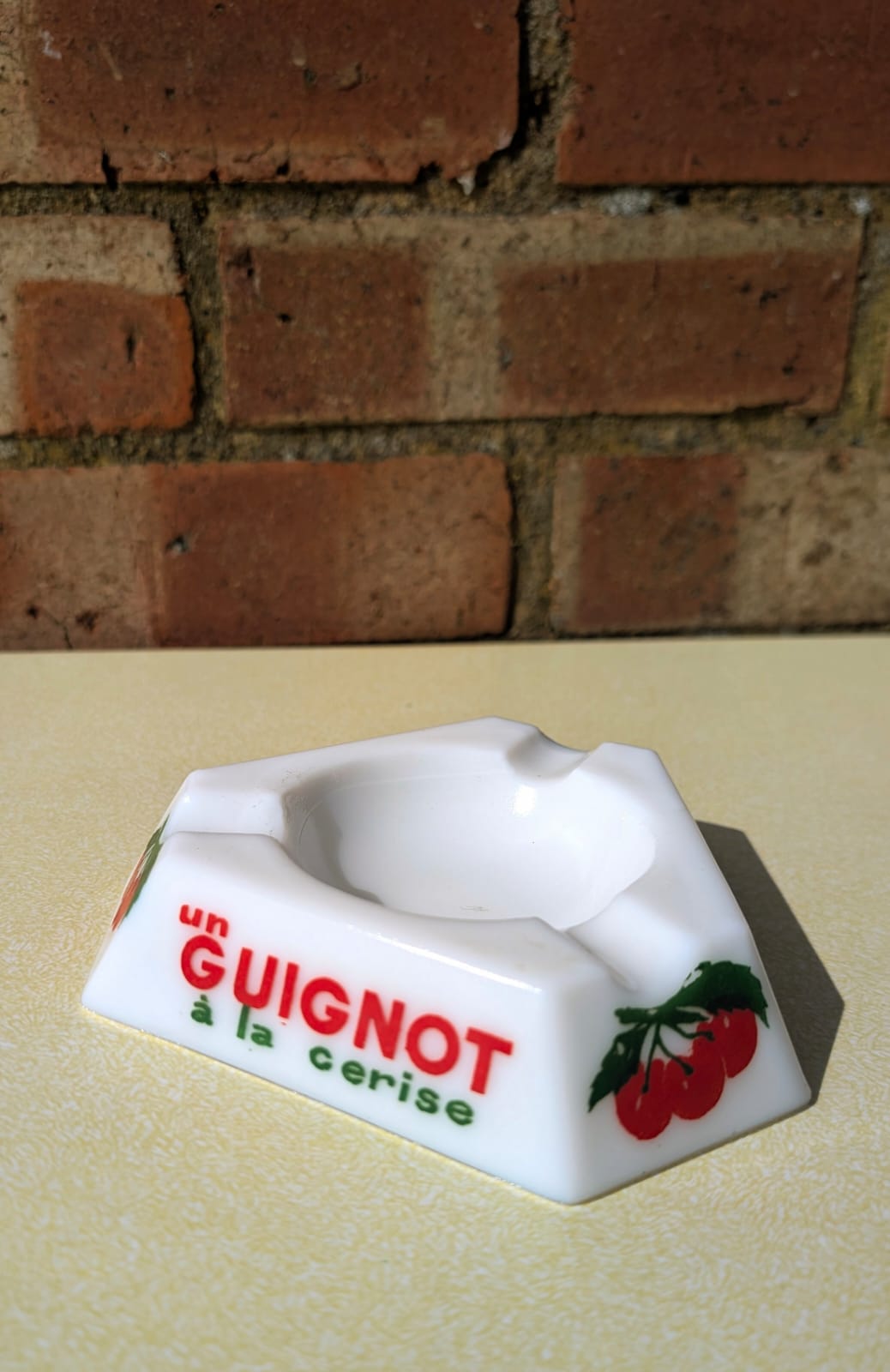 Vintage Guignolet Triangular Ashtray
