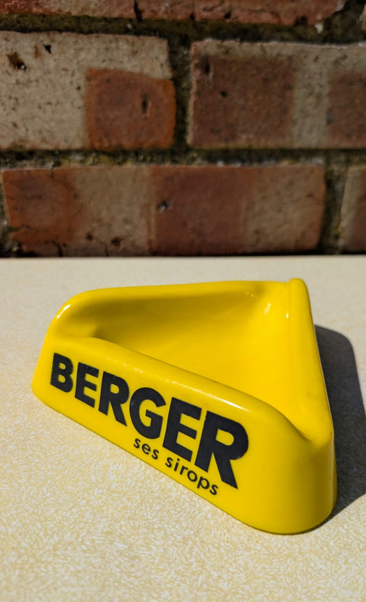 Vintage Berger Ceramic Advertising Ashtray