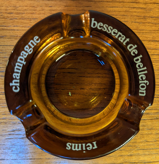 Vintage Besserat de Bellefon Amber Glass AshTray
