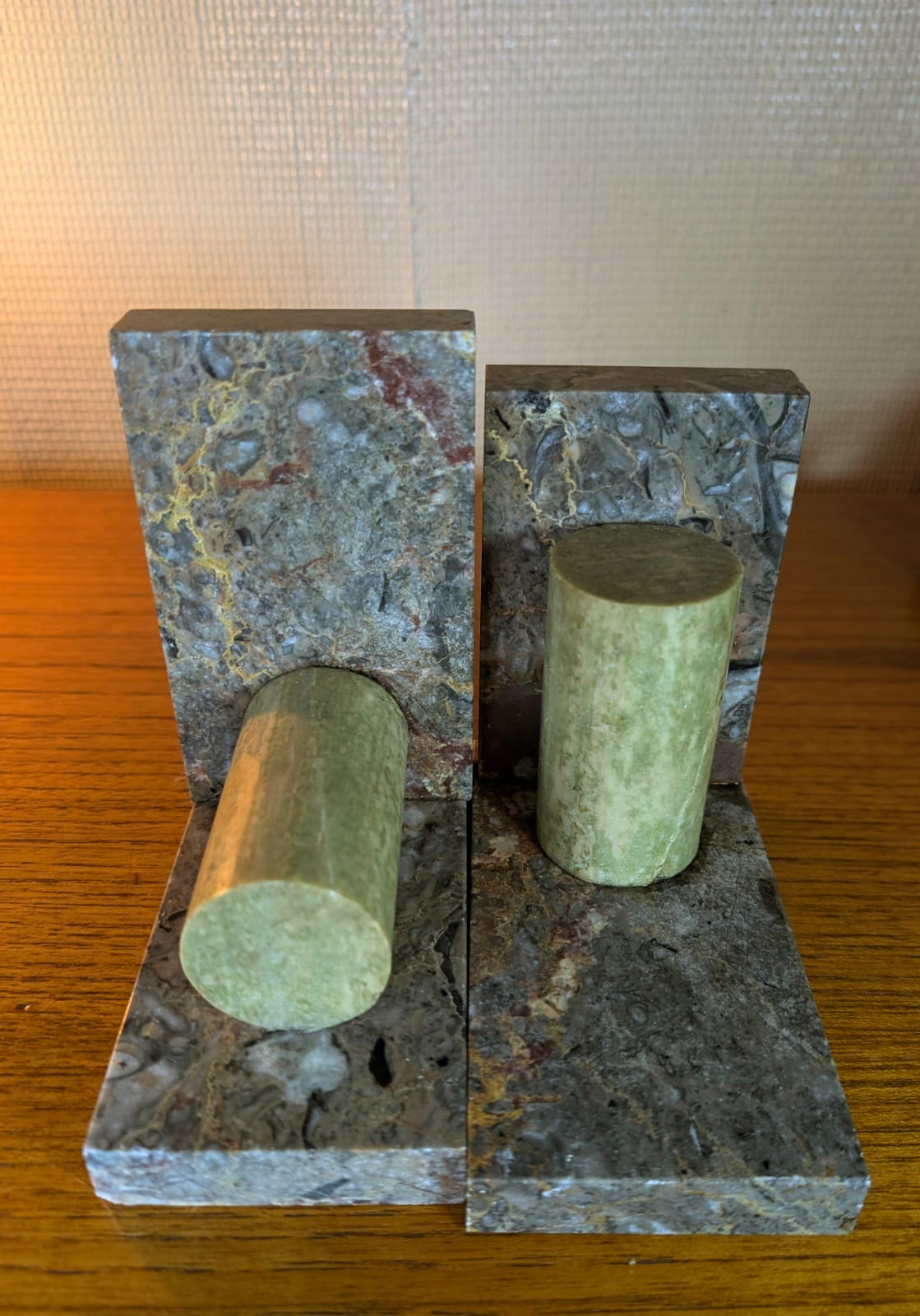 Art Deco French Marble Bookends