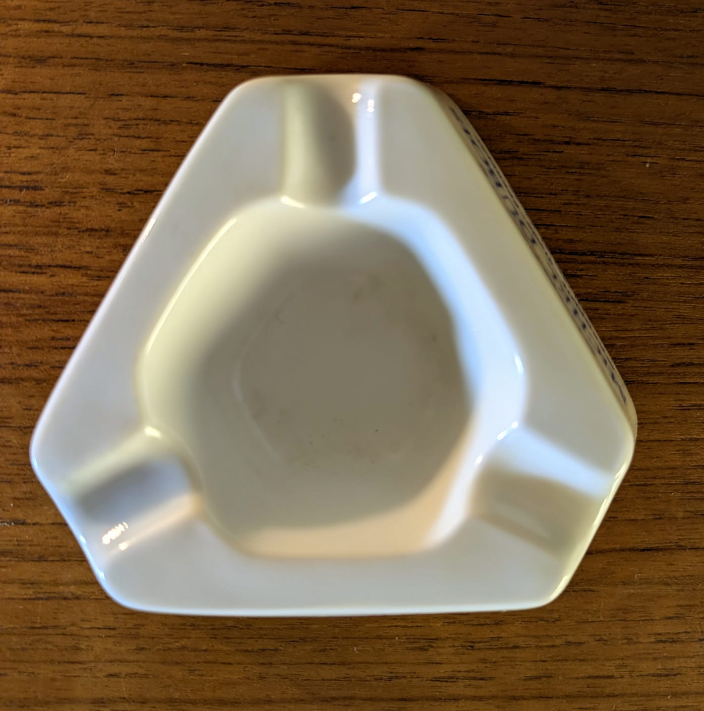 Tri-sided Michel Dubois White Ashtray
