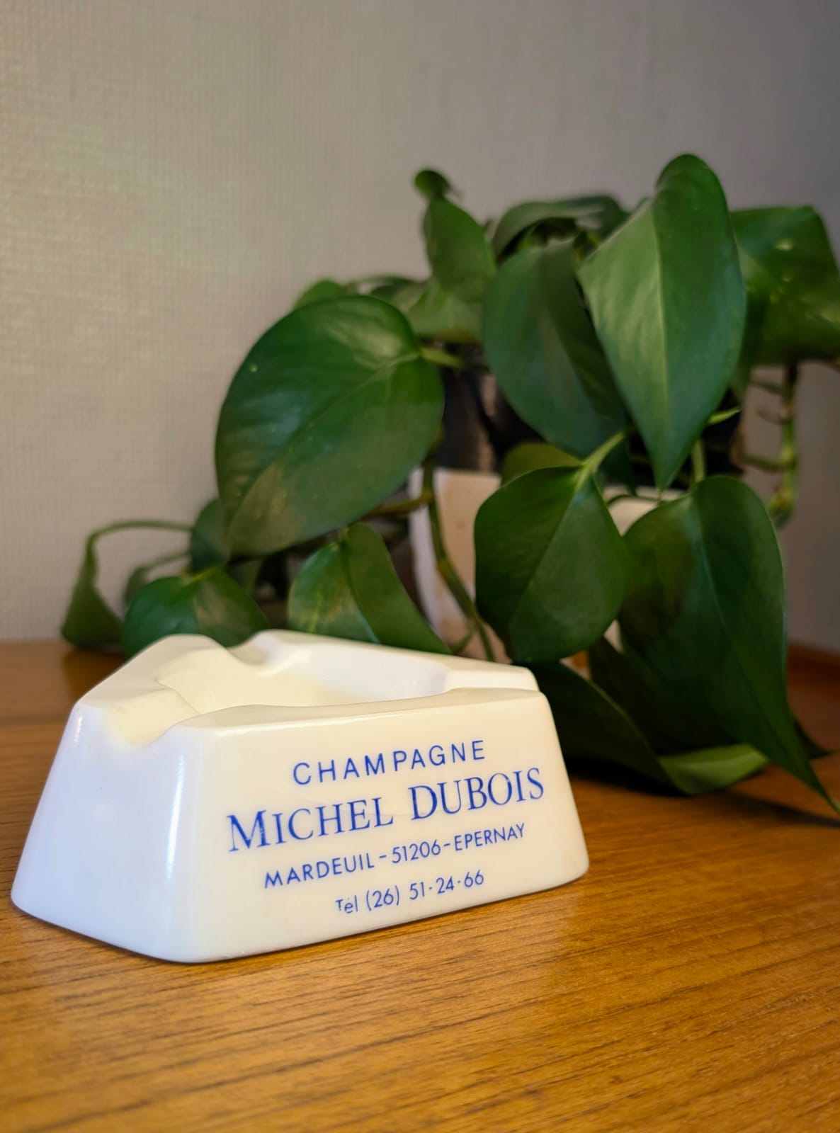 Tri-sided Michel Dubois White Ashtray