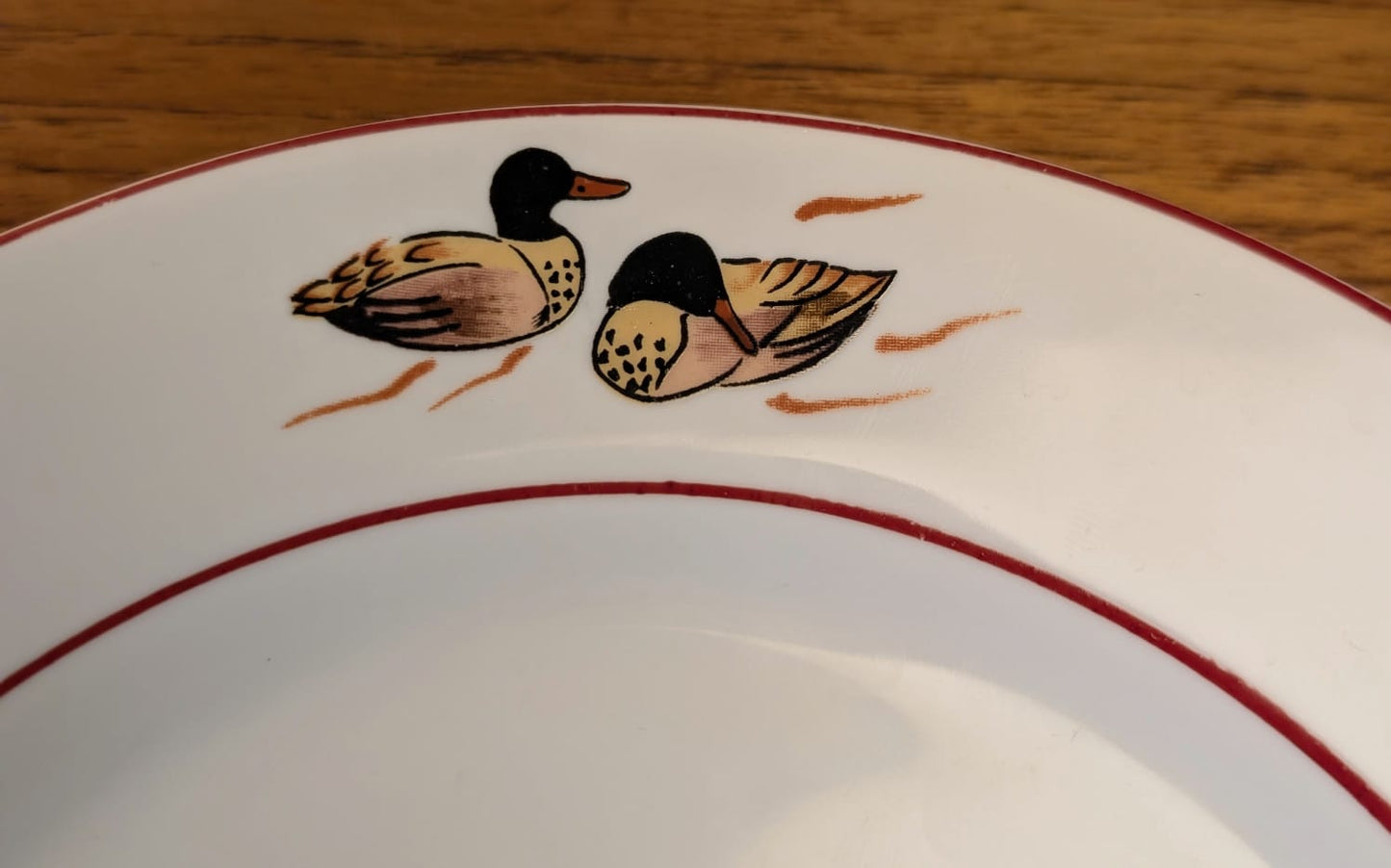4 x French Porcelain Duck Motif Plates