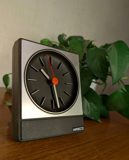 1980s Aachen Mid century Modern desk clock, German Made