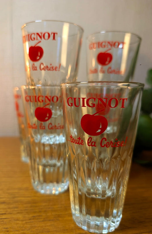 Vintage Guignolet "Toute la Cerise" French Barware x7