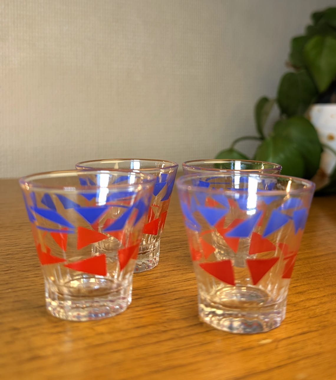 1970s Pop Art Shot Glasses