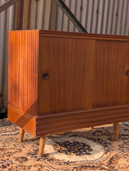 Mid Century Record Cabinet on Hand turned Legs