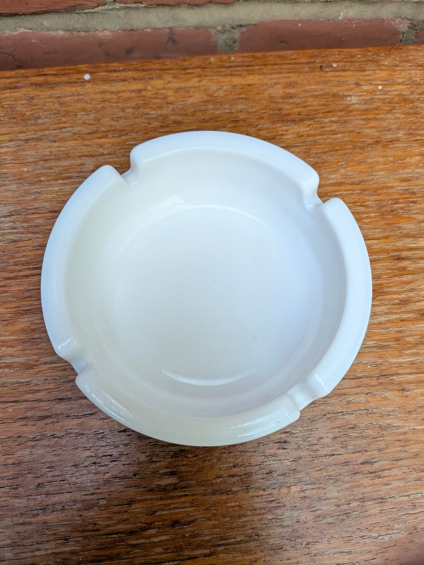 Vintage 1980s Gitanes Milk Glass Advertising Ashtray