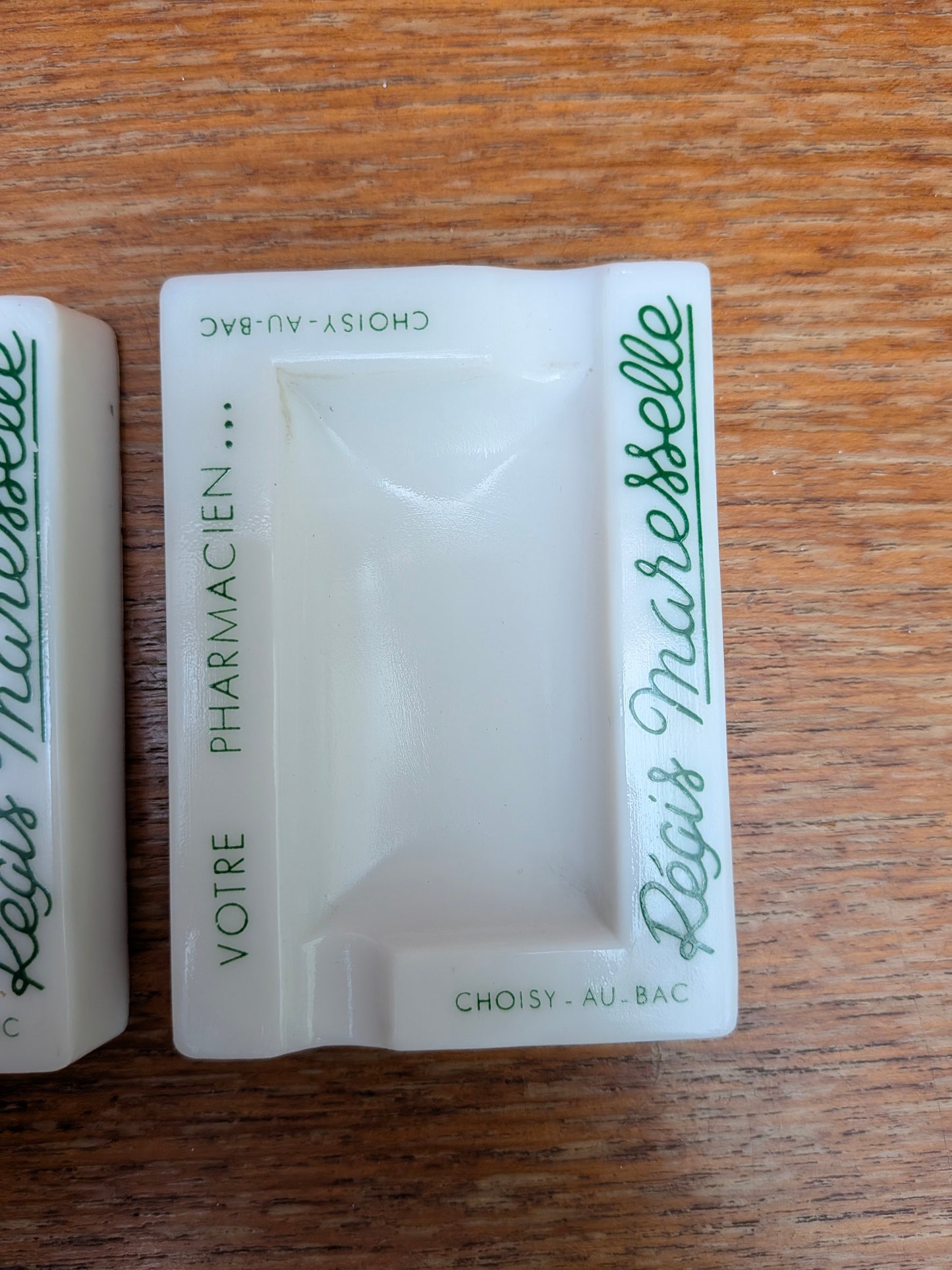 Vintage Pair of Small Régies Marseille Pharmacy Ashtrays