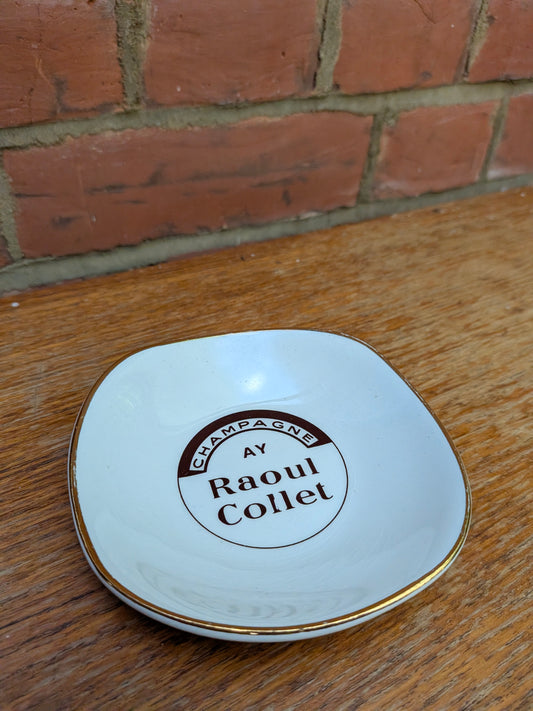 Vintage Raoul Collet Champagne Ceramic Ashtray
