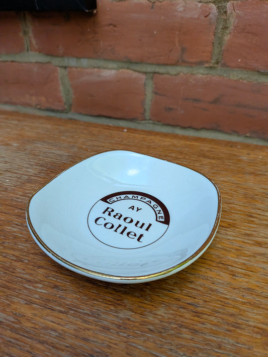 Vintage Raoul Collet Champagne Ceramic Ashtray