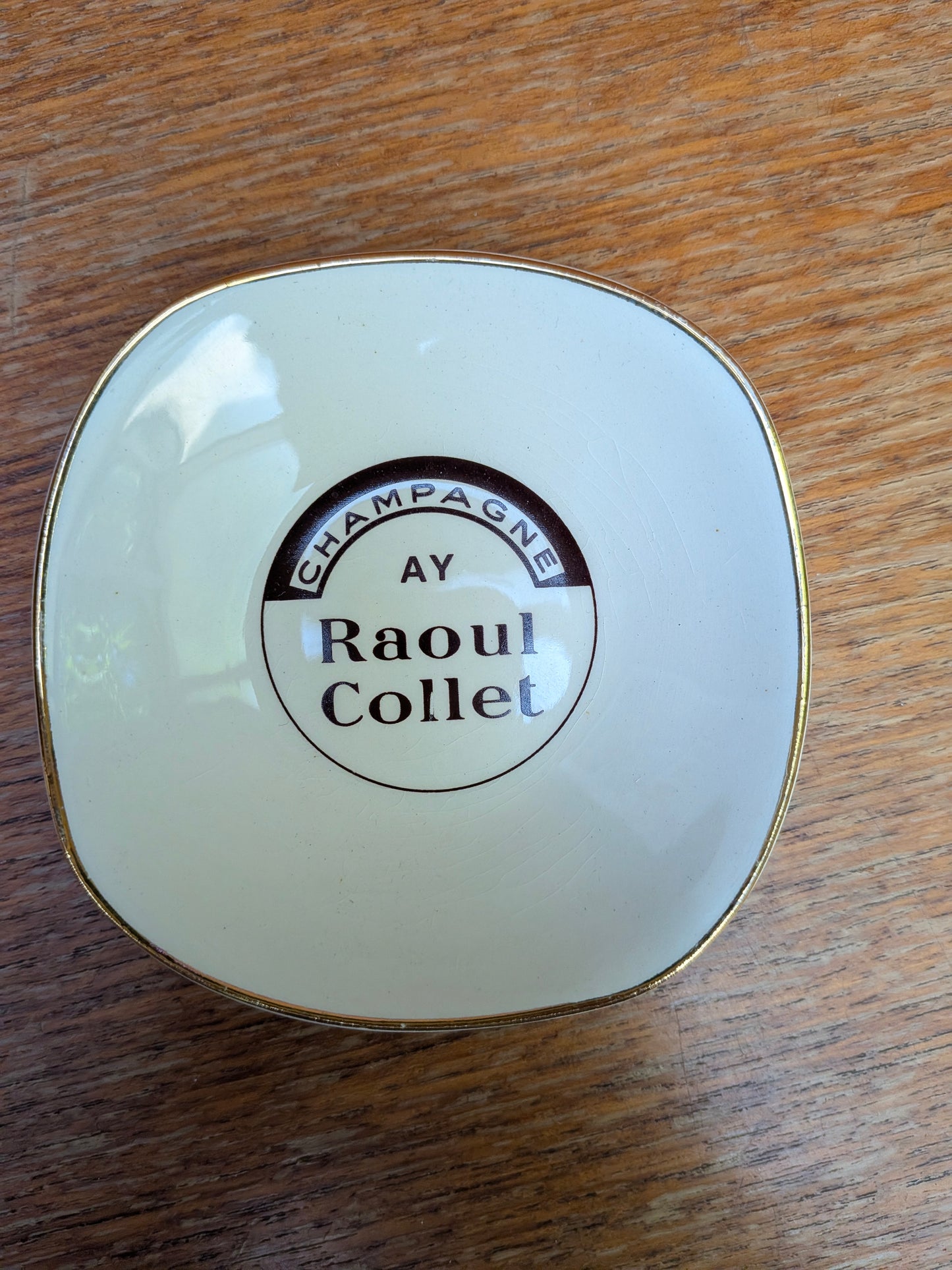 Vintage Raoul Collet Champagne Ceramic Ashtray