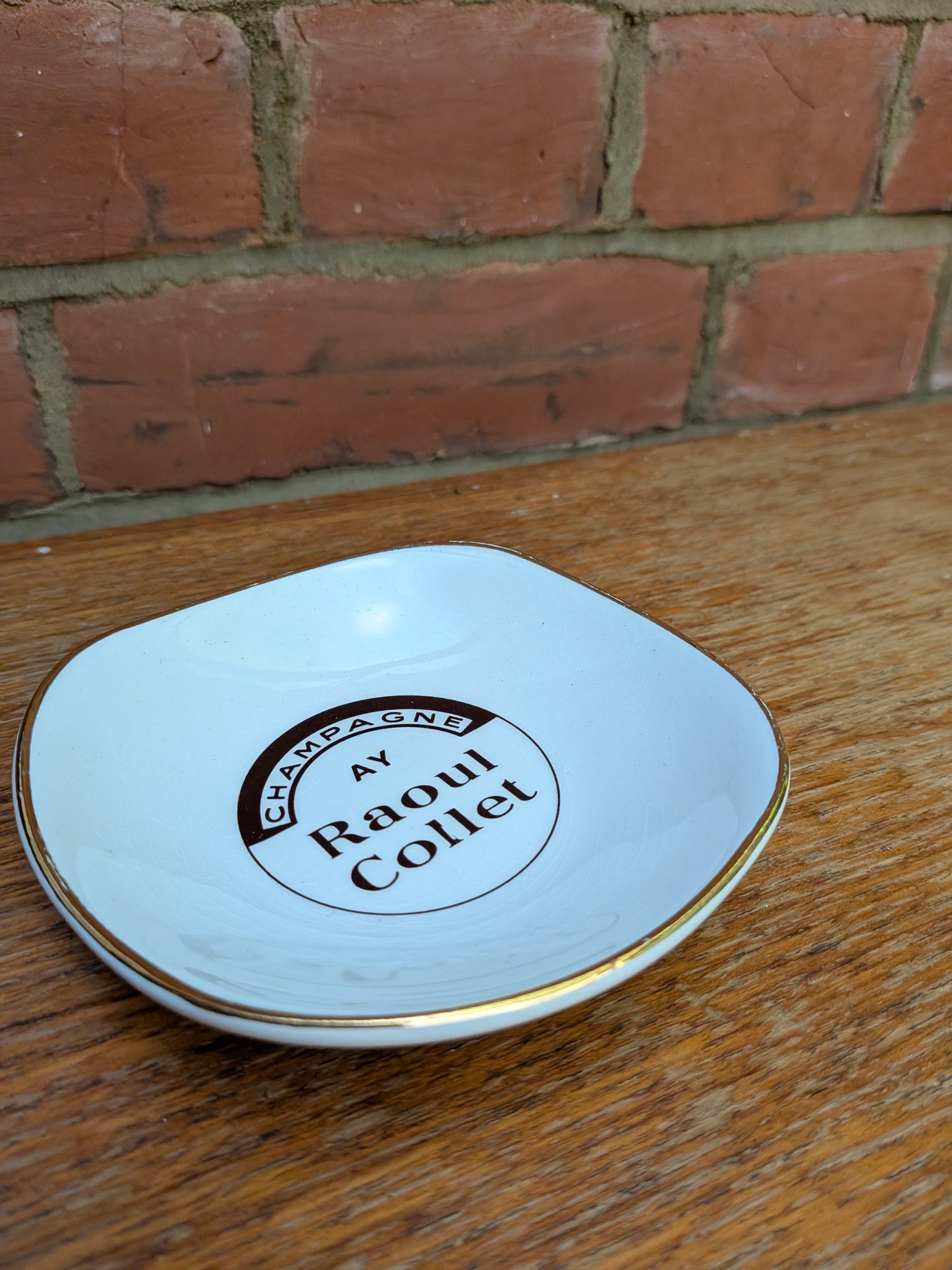 Vintage Raoul Collet Champagne Ceramic Ashtray