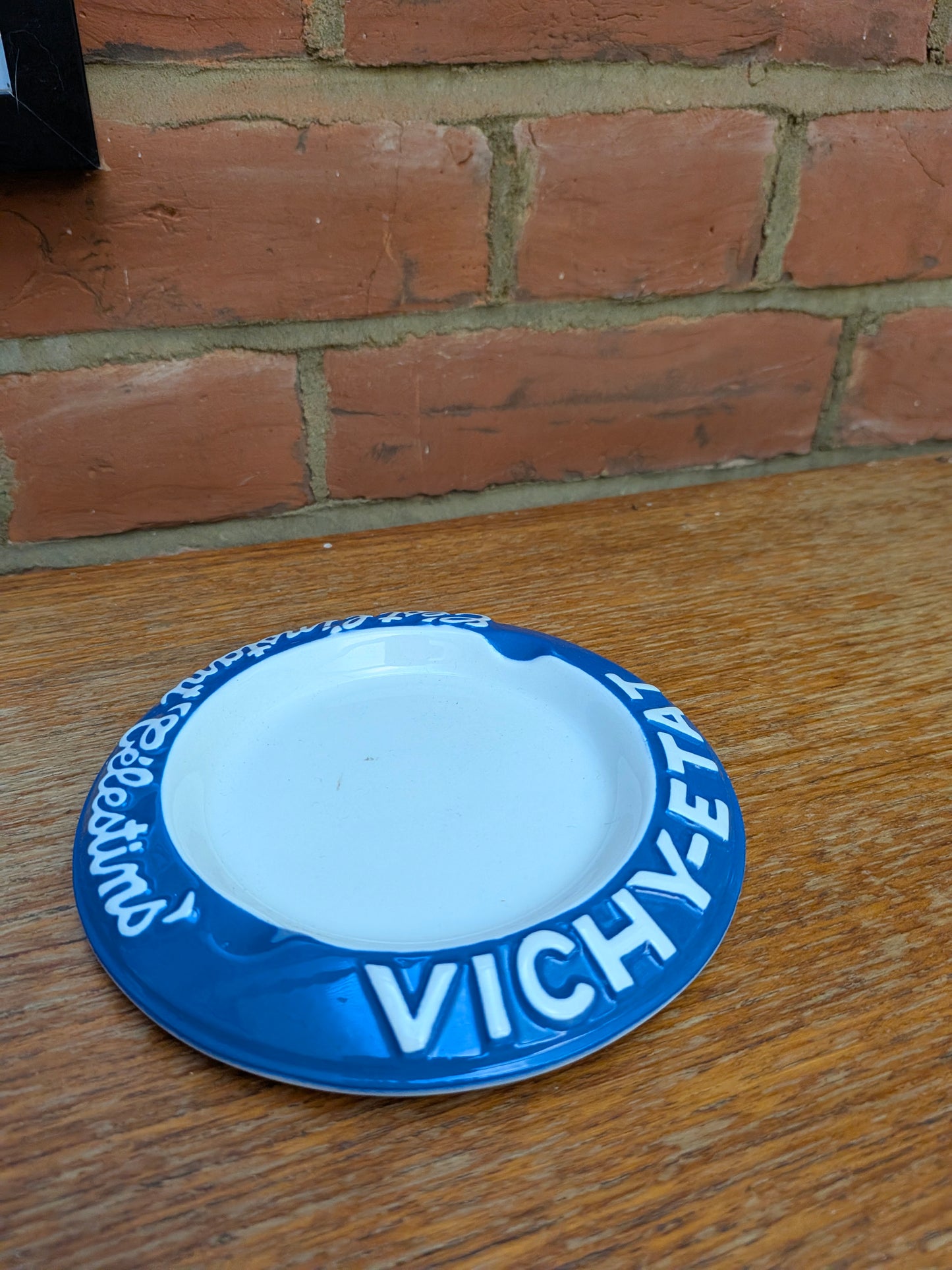 1960s Vichy-État Mineral Water Ceramic Ashtray