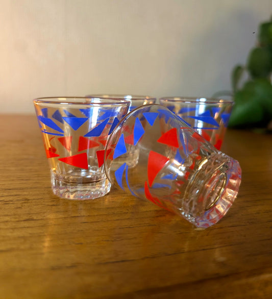 1970s Pop Art Shot Glasses