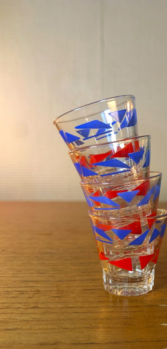 1970s Pop Art Shot Glasses