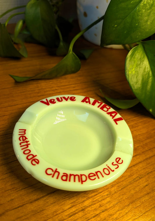Vintage Veuve Ambal Mint ceramic glass Glass Ashtray