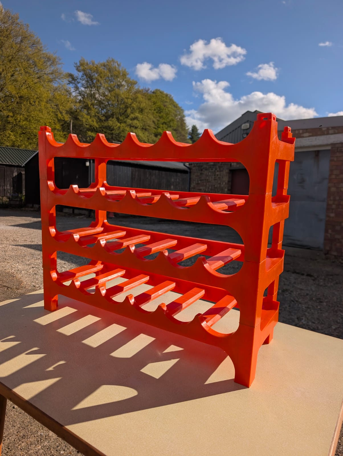 Orange Modular Wine Rack