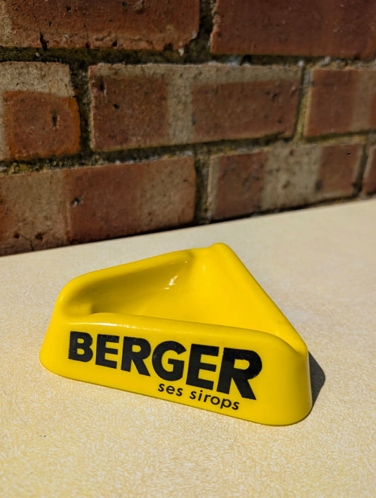 Vintage Berger Ceramic Advertising Ashtray