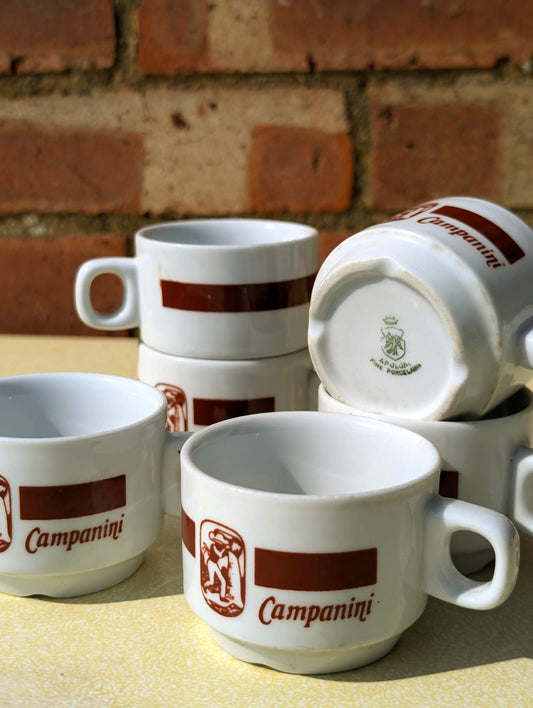 Vintage Arcopal Campanini Espresso Cups - Set of 6