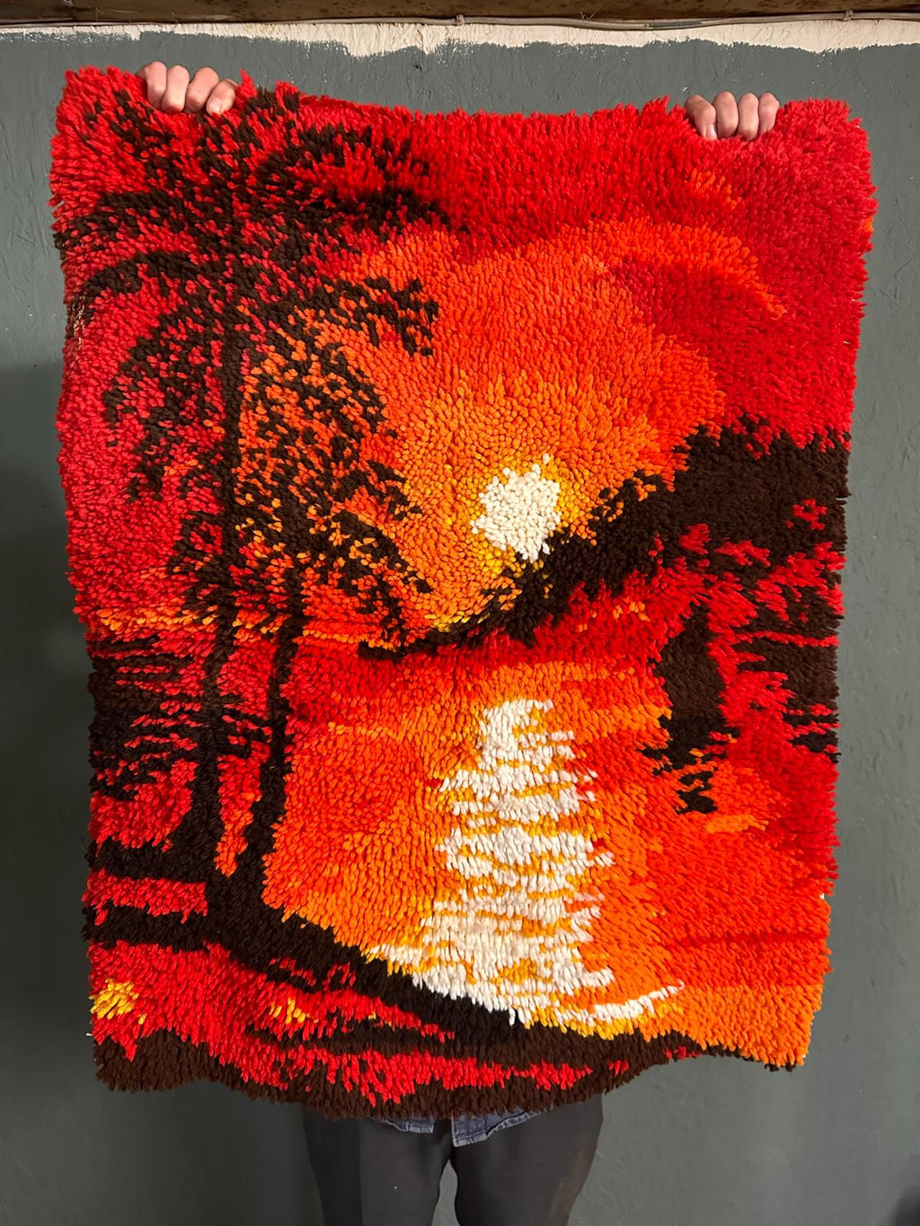 Large mid century tapestry