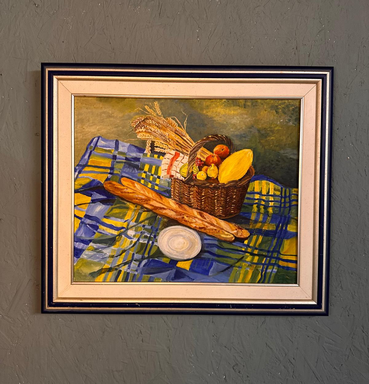 Large still life, picnic scene