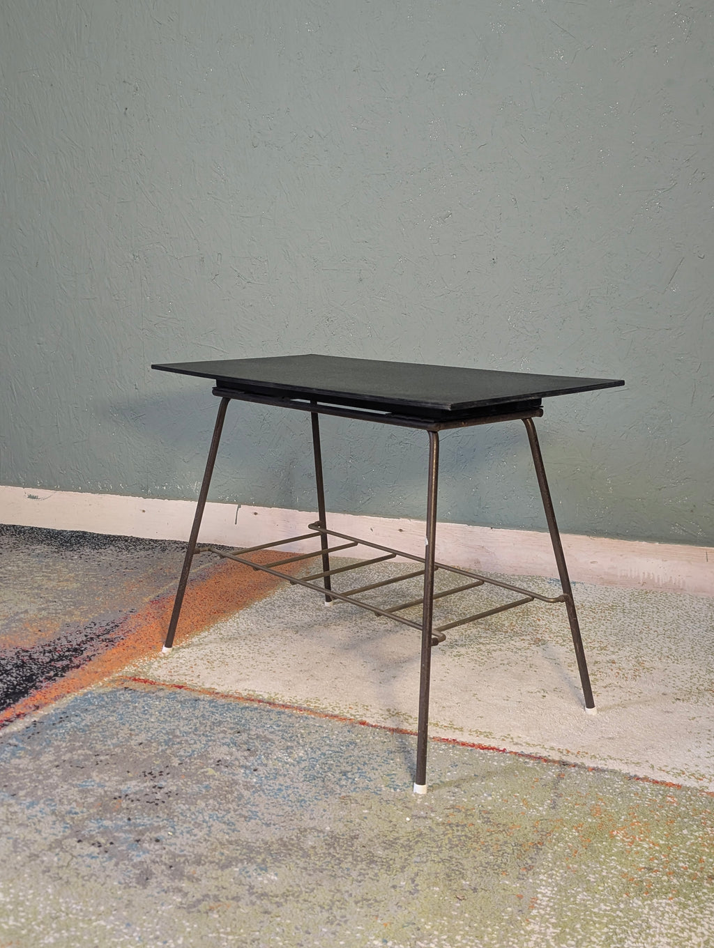 Industrial style small coffee table / plant stand