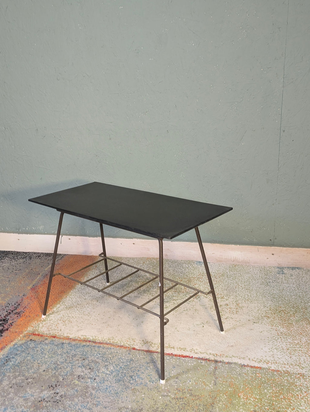 Industrial style small coffee table / plant stand