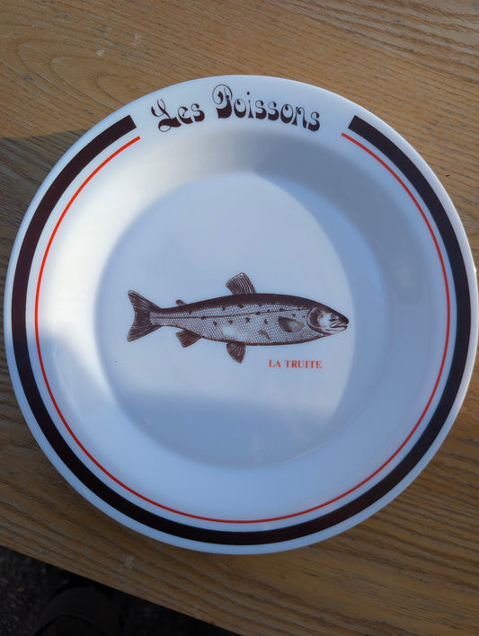 "Les Poissons" dinner plates X5