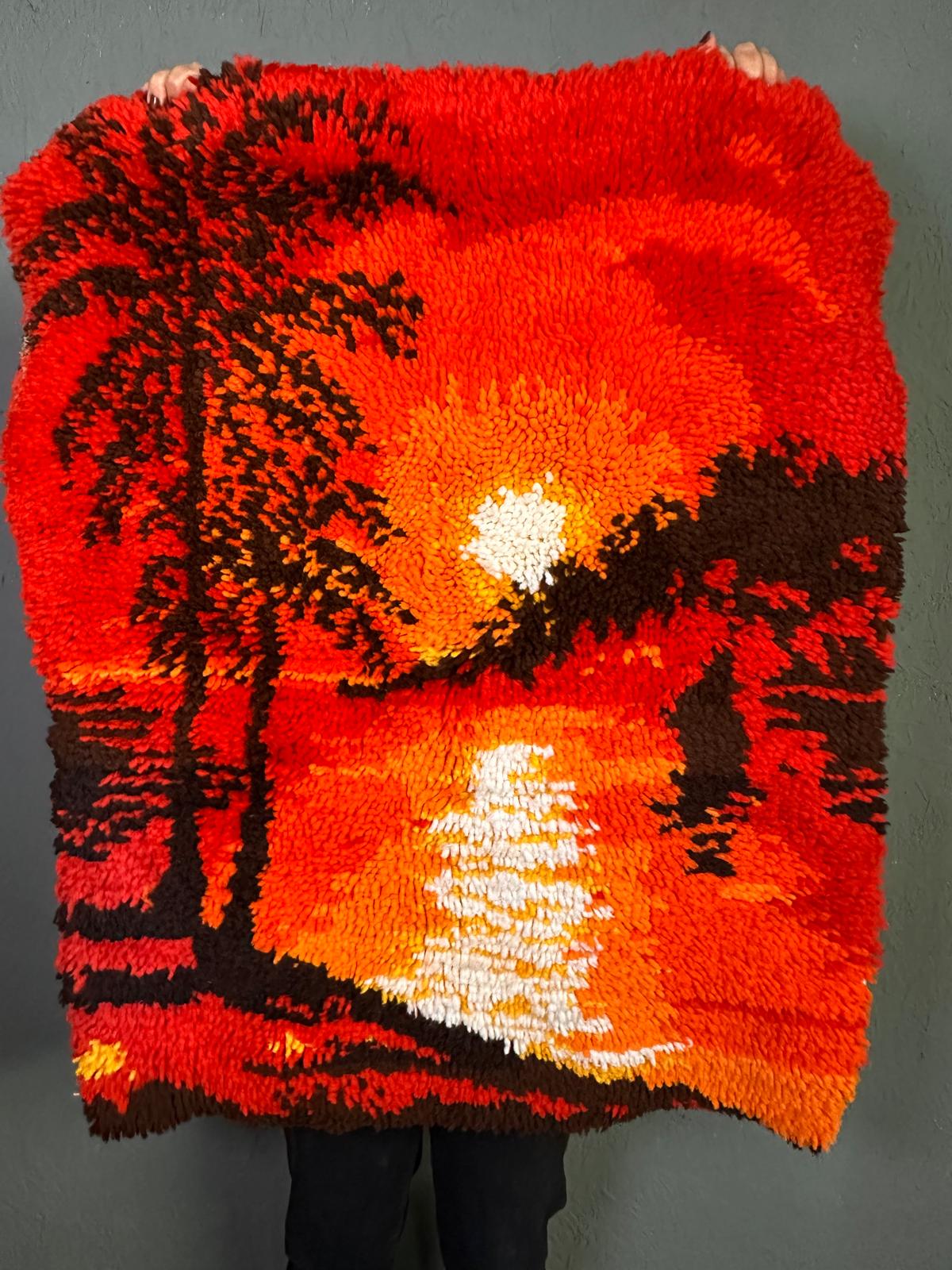 Large mid century tapestry