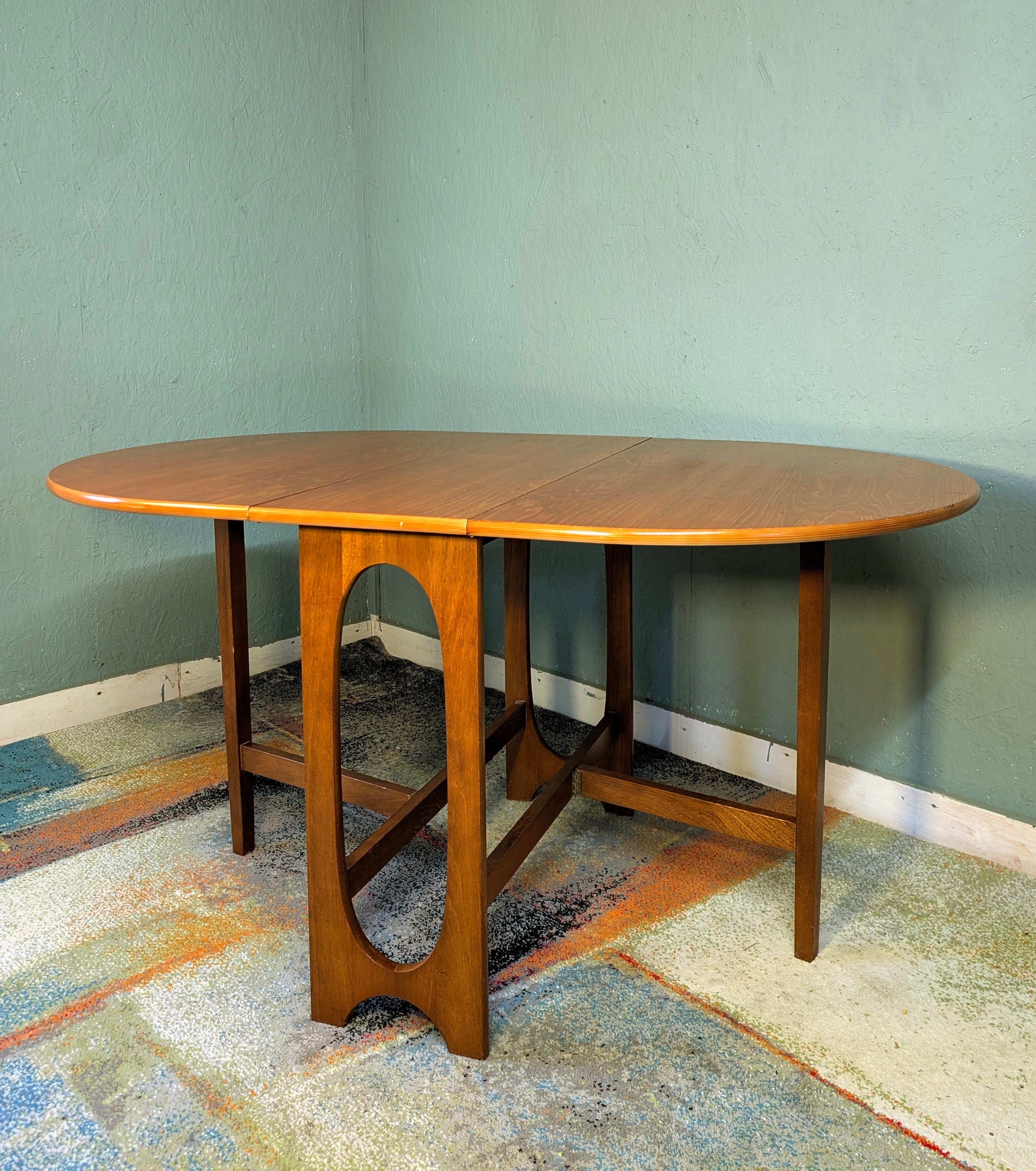 Mid century Jentique Drop Leaf Oval Table