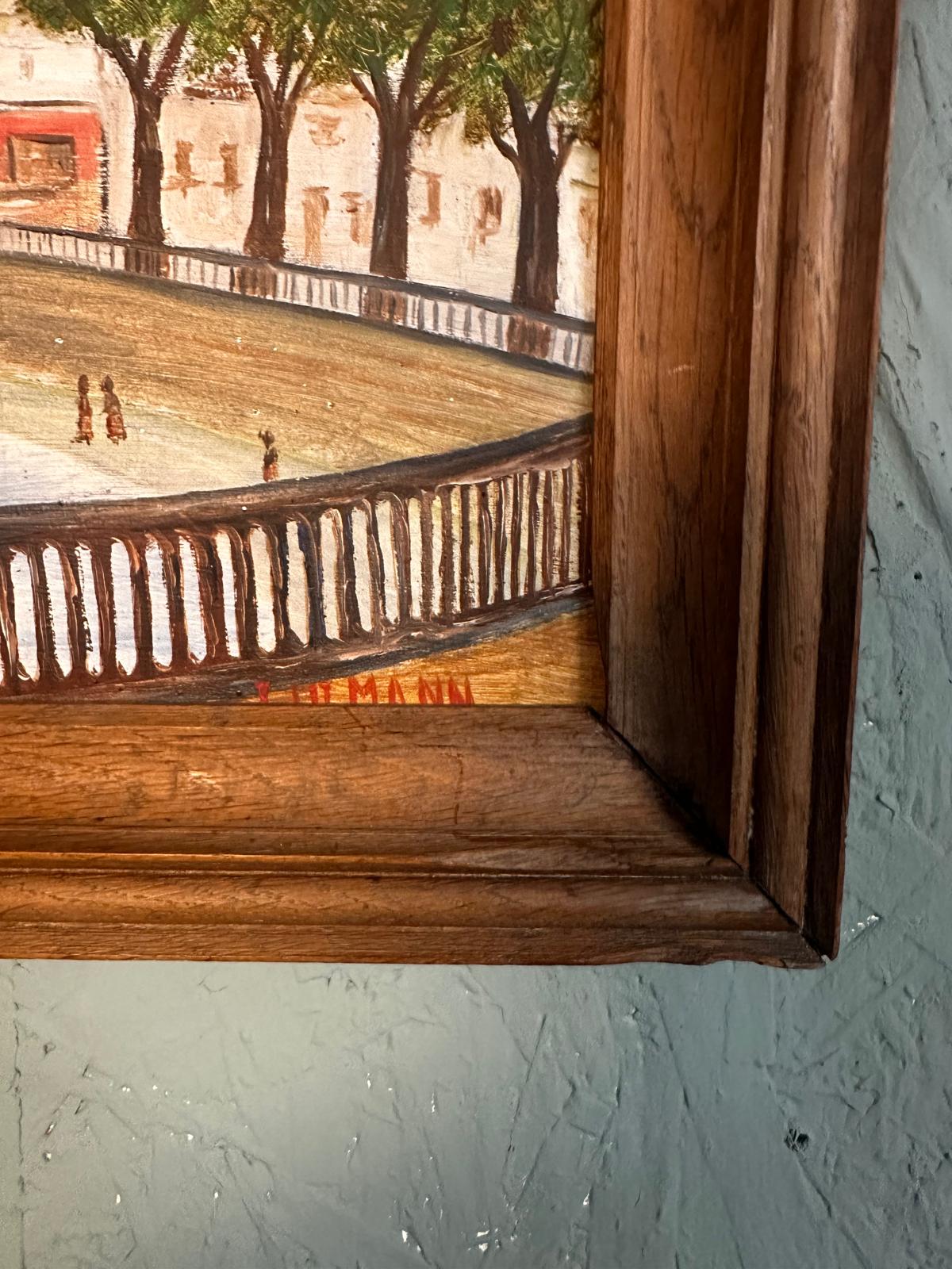 French landscape oil on board