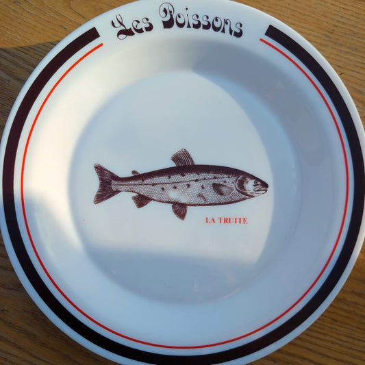 "Les Poissons" dinner plates X5