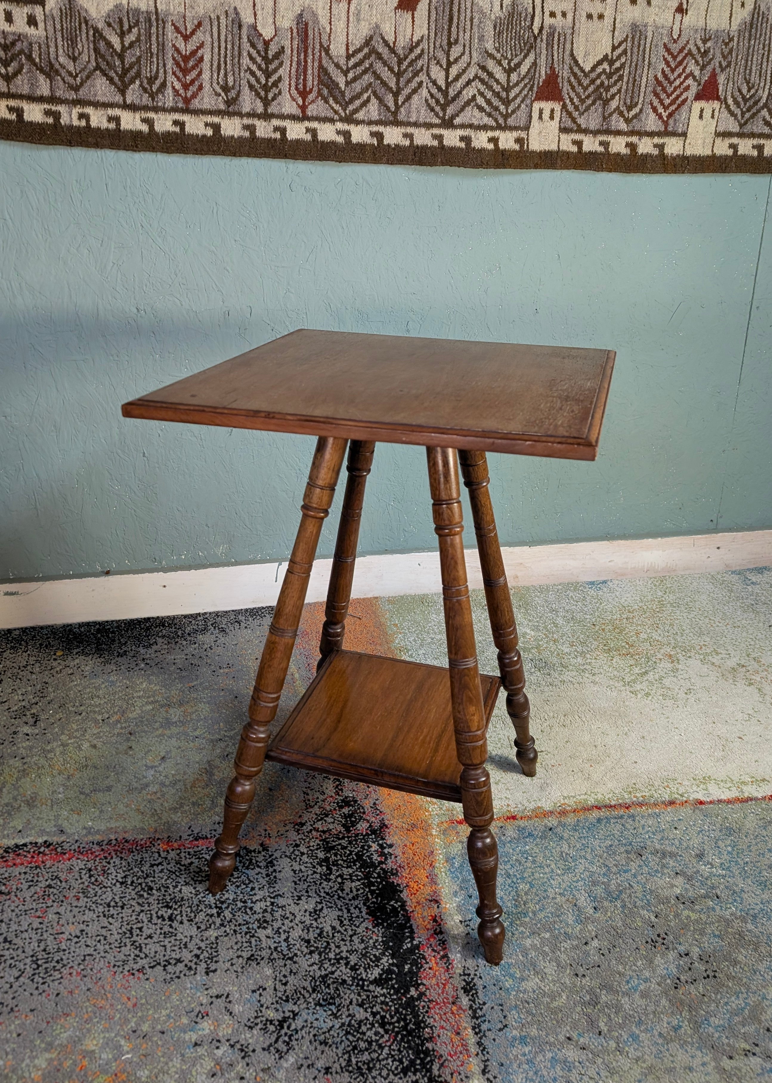 Victorian Mahogany Antique 2 tiered Side Table