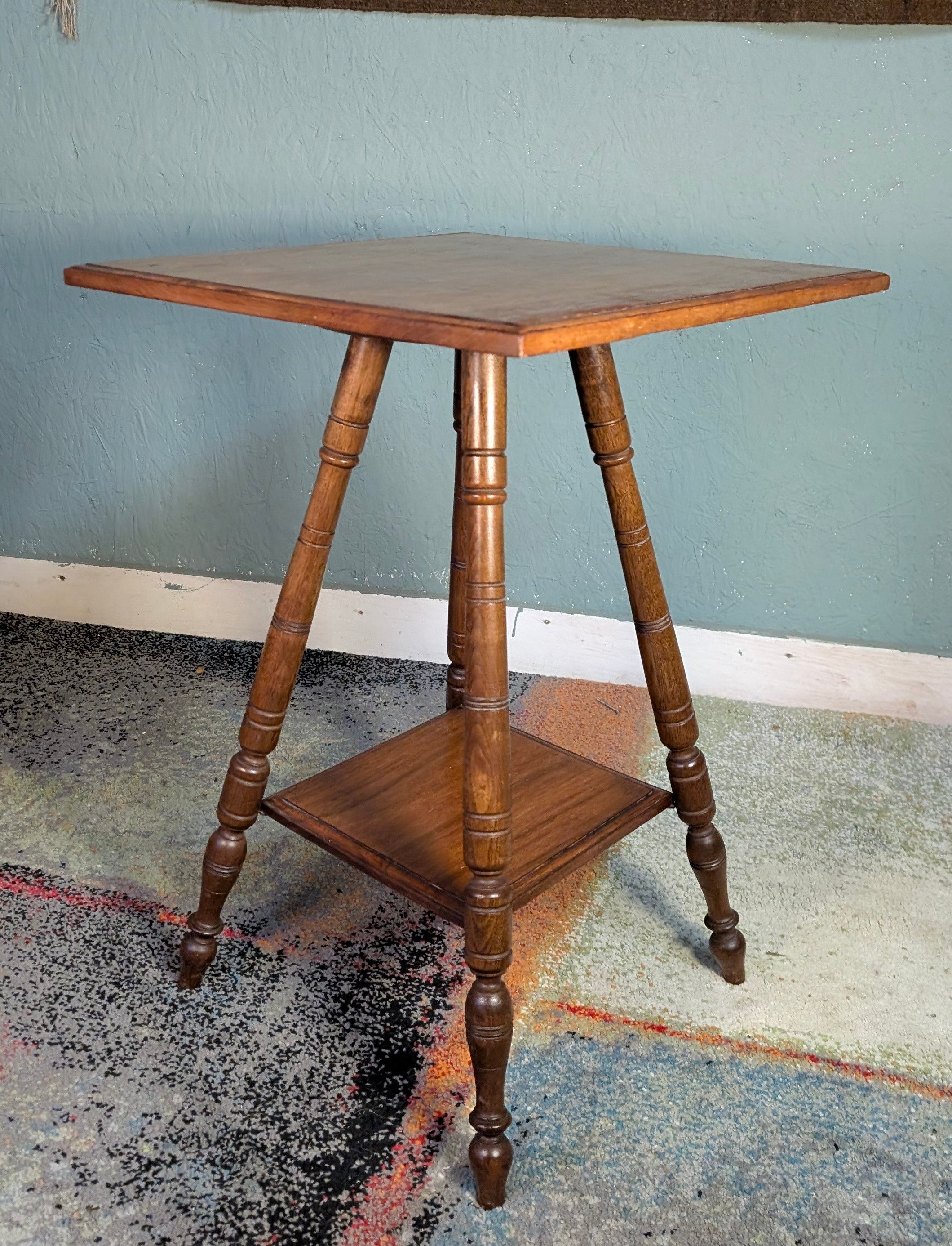 Victorian Mahogany Antique 2 tiered Side Table