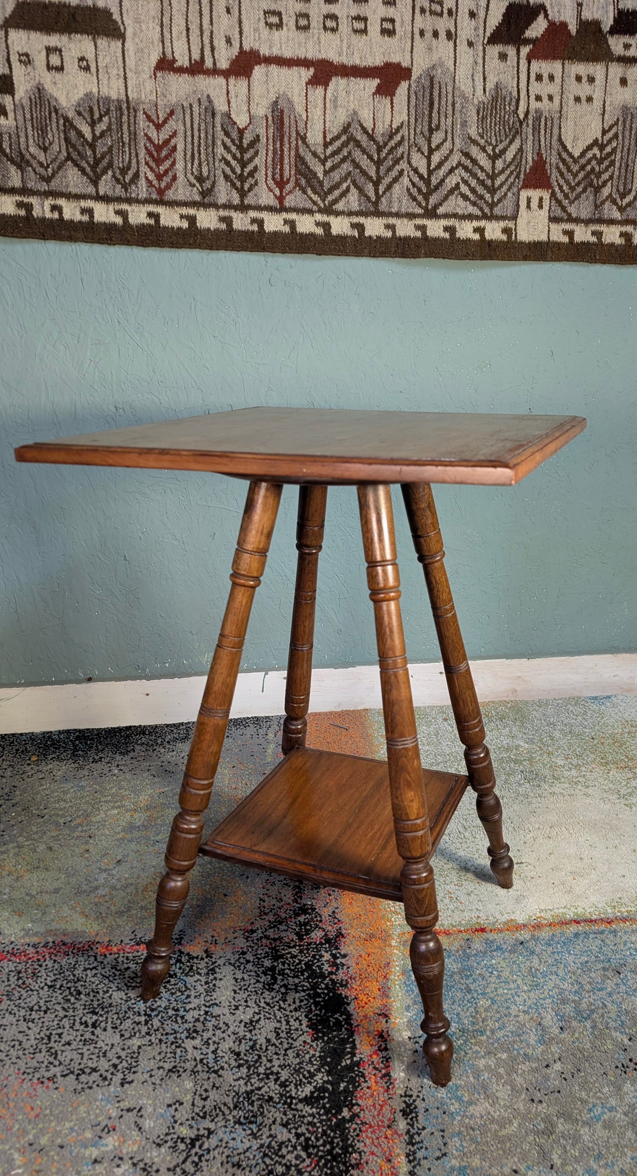 Victorian Mahogany Antique 2 tiered Side Table